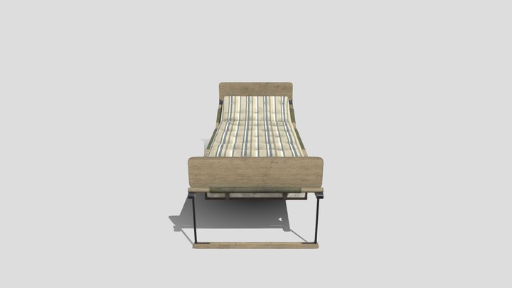 The Camp Bed Trunk With Mattress 3D Model