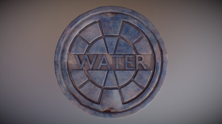 Water Manhole Cover – Modelo 3D gratuito STL