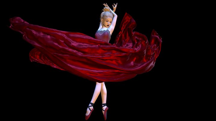 Artistic Ballet Dancer - Original Design 3D Model