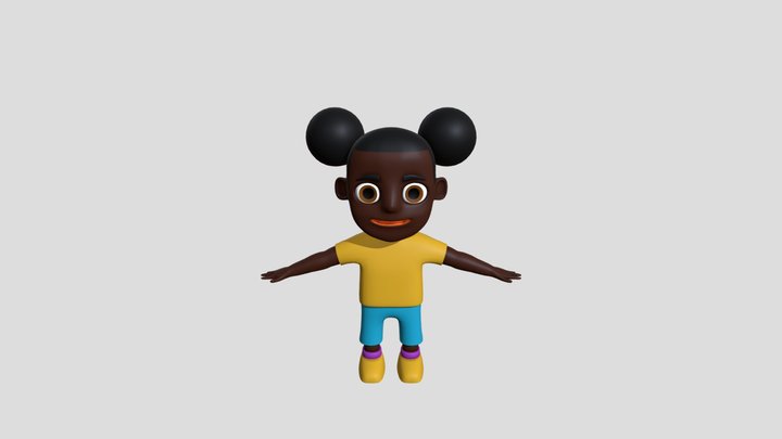 Amanda (Normal) Rigged for Blender 3D Model