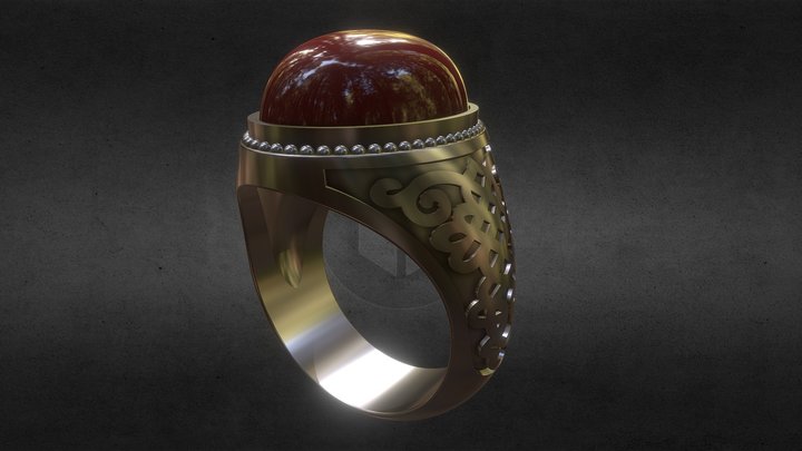 Cabochon Ring 3D Model