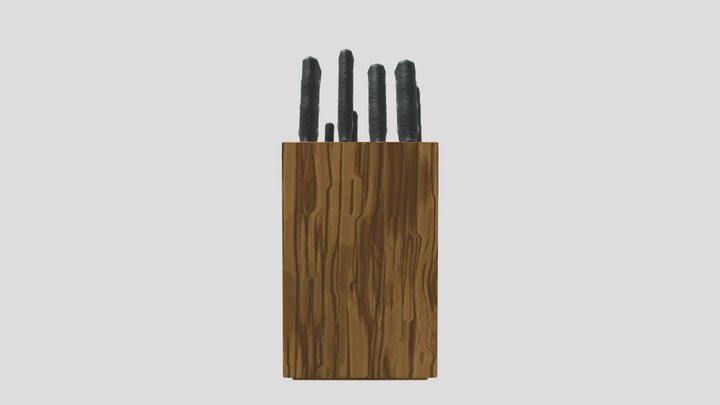 Knife Block 3D Model