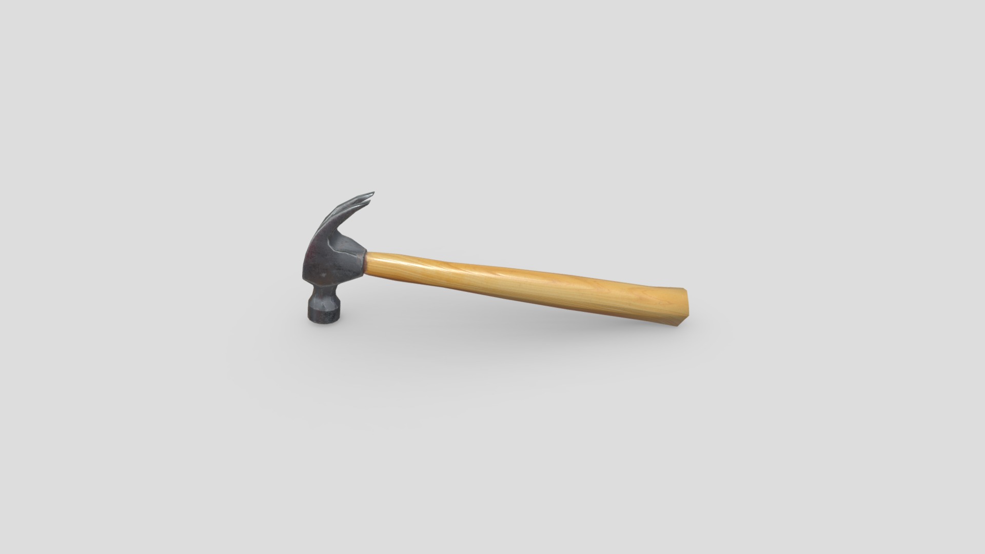 3D model Hammer - This is a 3D model of the Hammer. The 3D model is about a wooden gavel with a black handle.