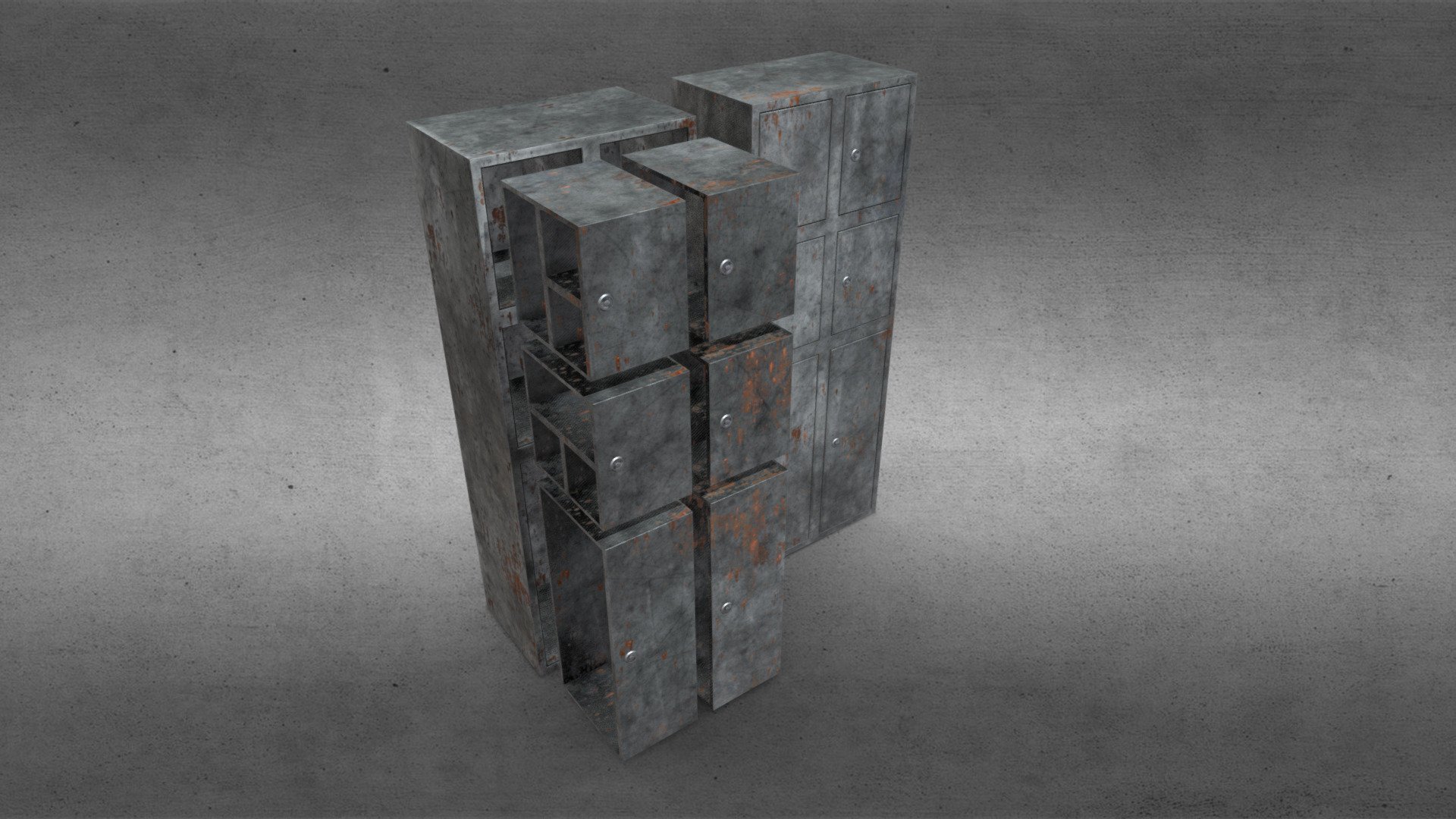 Lockers - Dungeon Vault - Rough Style - Download Free 3D model by ...