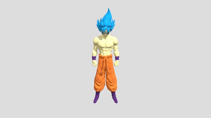 Goku SSJB/Super Saiyan Blue - Download Free 3D model by Justin Rajan  [28d4219] - Sketchfab