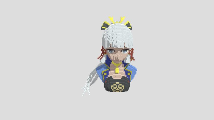 【minecraft】Kamisato Ayaka 3D Model