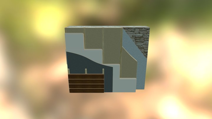 Fibras de madera + mampostería de piedra 3D Model