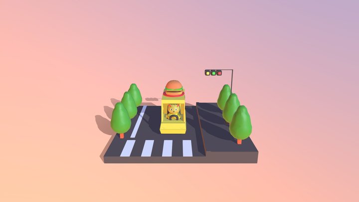 NEKO BURGER 3D Model