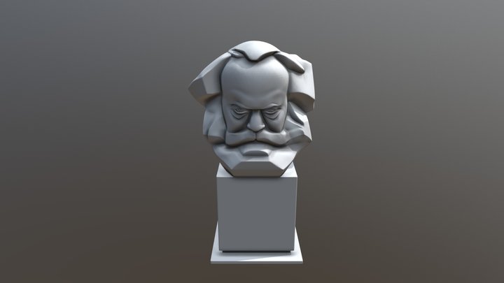 Karl Marx Monument in Chemnitz 3D Model