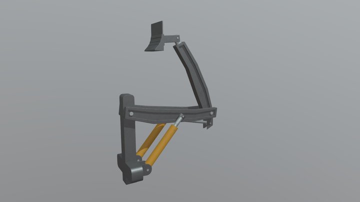 Hydraulic arm animated 3D Model