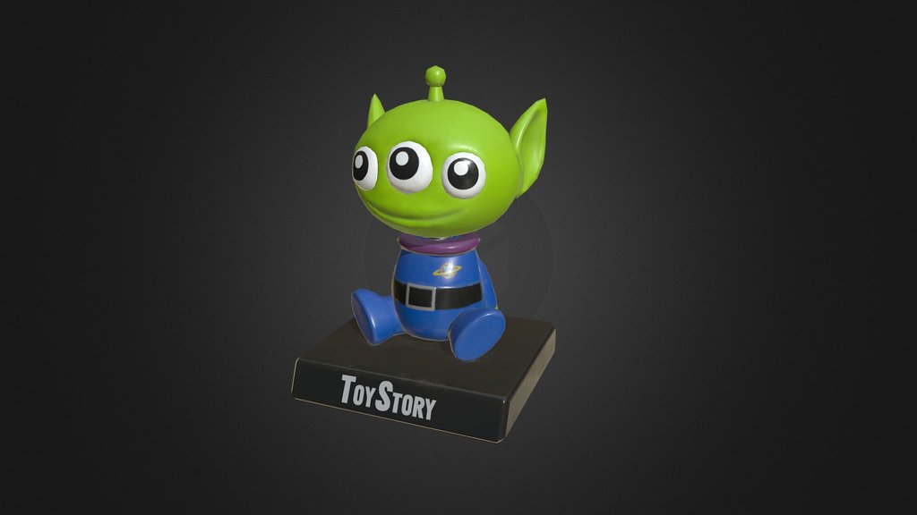 Little Green Man | Toy Story Alien | Low-poly