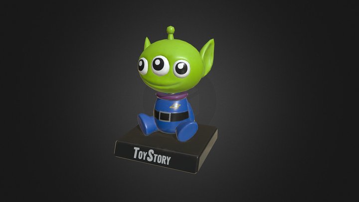 Little Green Man | Toy Story Alien | Low-poly 3D Model