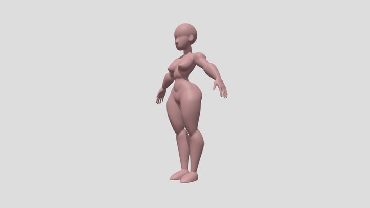 Girl strong 3D Model