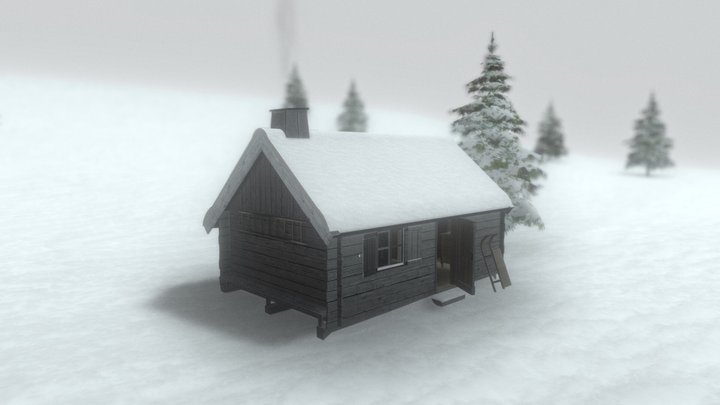 Winter hut scene – Modello 3D gratuito STL