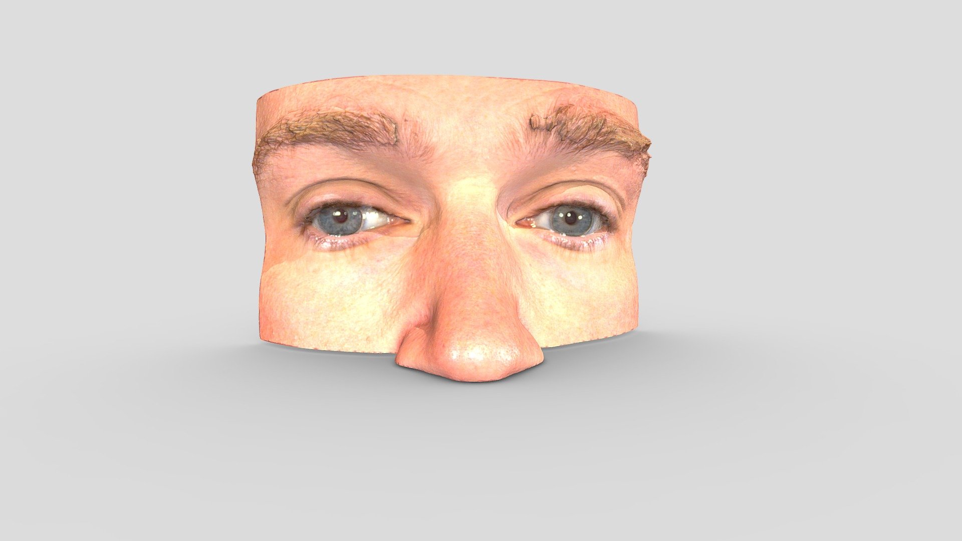 Human Male Face and Eye 3D Color Scan