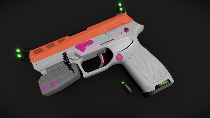 Sci-Fi Pistol 3D Model