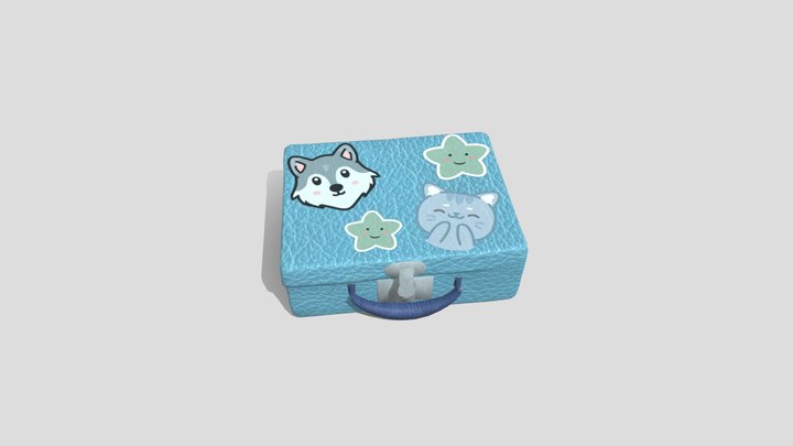 Blue_Suitcase 3D Model