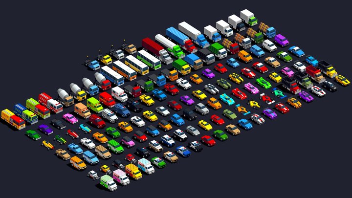 Simple Vehicles Pack 3D Model