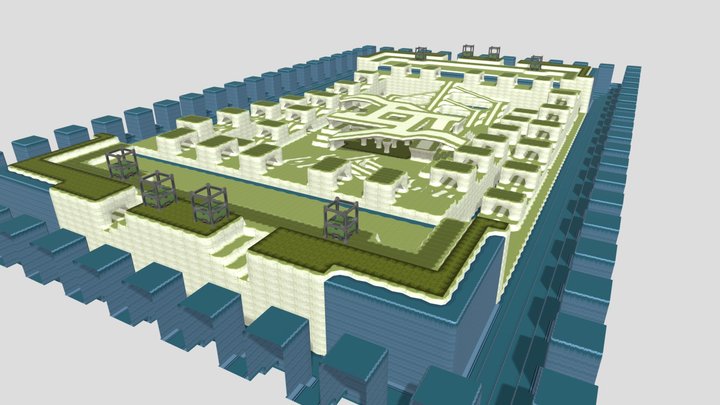 Wall of water(自作ステージ) 3D Model