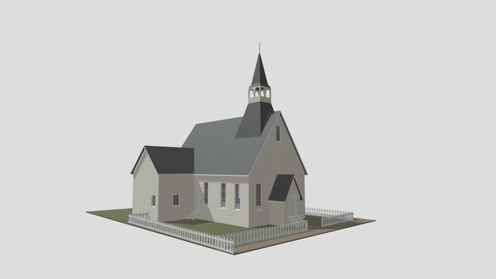 L'église de Sleepy Hollow 3D 3D Model
