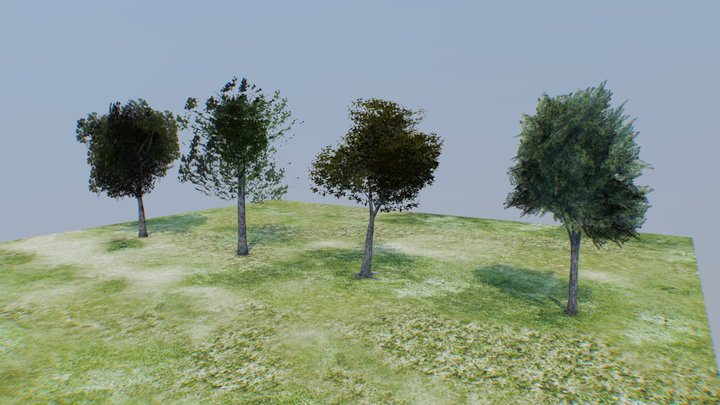 low-poly trees 3D Model