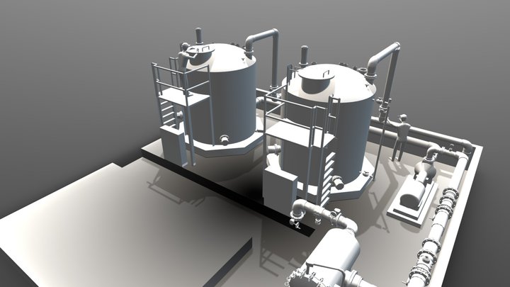 Clean In Place Equipment 3D Model