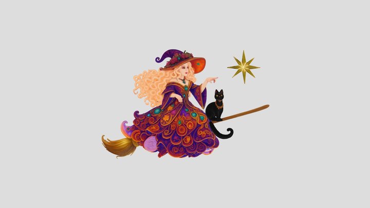 Enchanted Witch 3D Model
