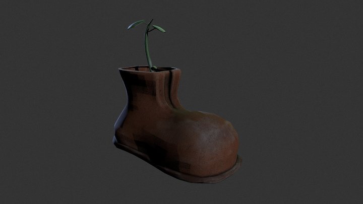 Wall-E Plant Boot 3D Model