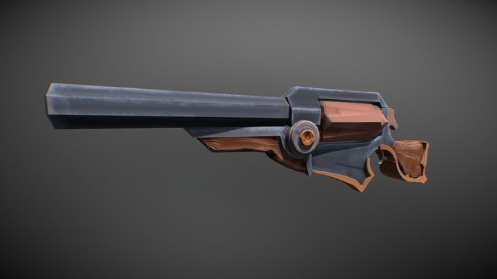 Revolver Rifle 3D Model