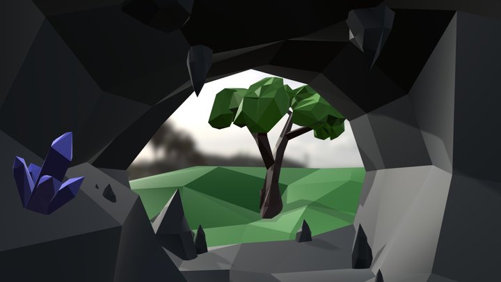 Cave Scene 3D Model