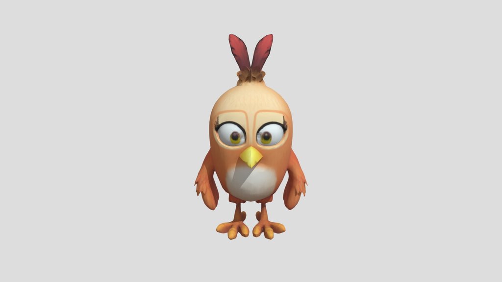 Dahlia 3D Model Angry Birds