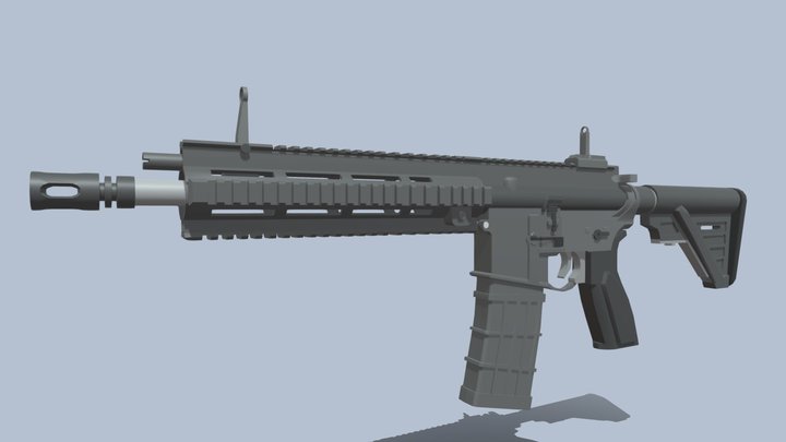 hk416a5(Remastered) 3D Model