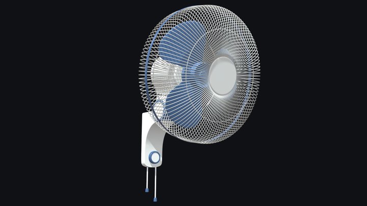 Wall Fan – Clean Product Model – Kostenloses 3D-Modell STL