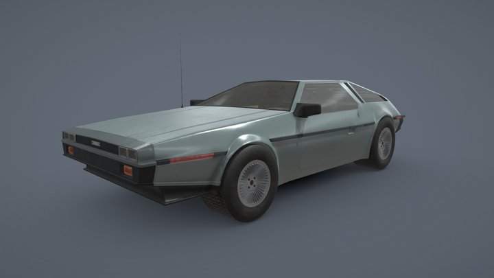 Delorean Car 3D Model