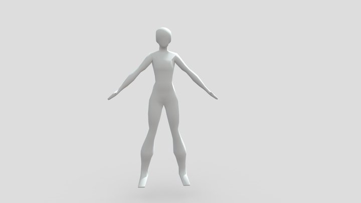 low poly 3D human figure 3D Model