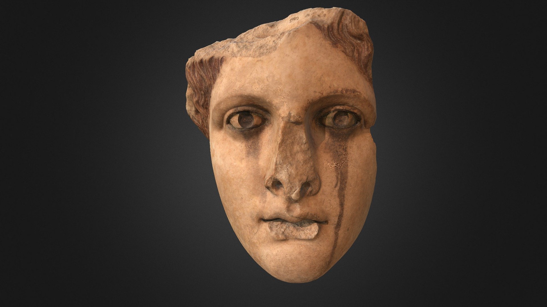 Head of a Female Statue (Aphrodite). — Sketchfab embed 3D viewer