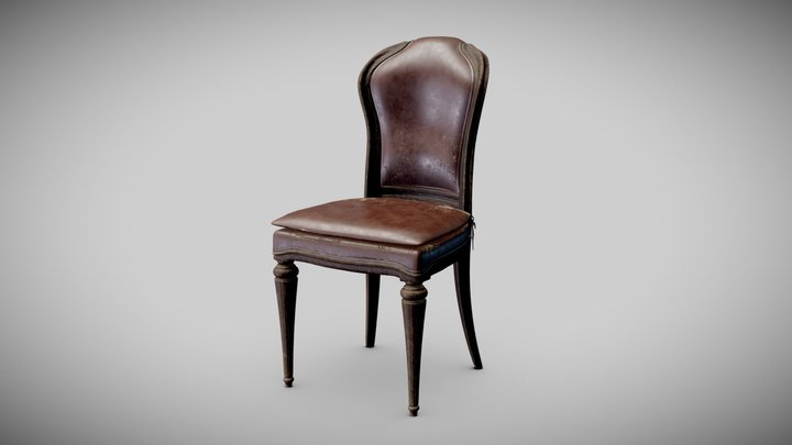 Antique dining chair 3D Model
