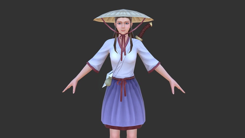 Model character low-poly for games