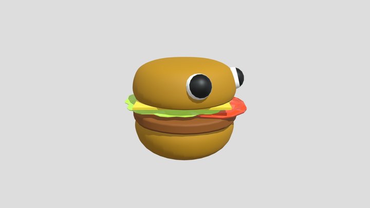 Cartoon Hamburger 3D Model