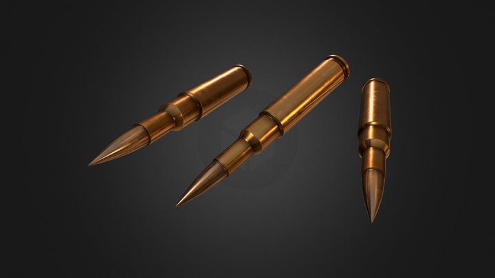 5.56 CALIBER BULLET HIGHPOLY HD TEXTURES – Free 3D Model STL