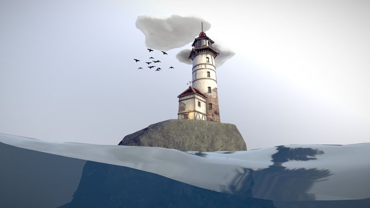 Lighthouse Animated 3D Model