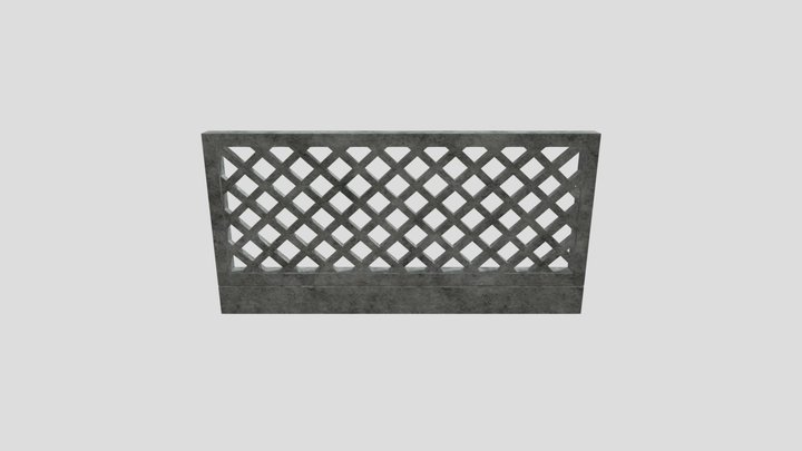 Решетчатый забор 3D Model