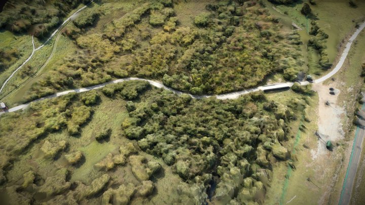Wetland, forest track and highway – Modello 3D gratuito STL