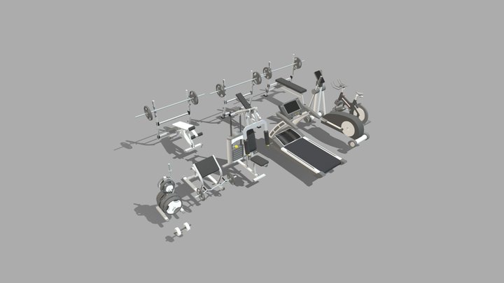 Gym Equipment 3D Model