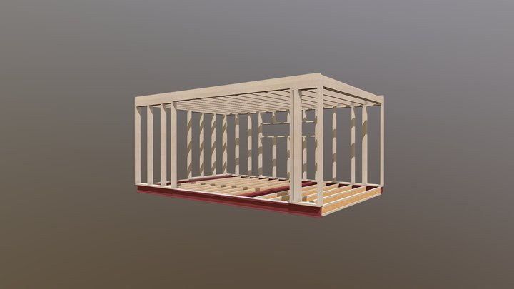 Engineered Timber Frame 3D Model