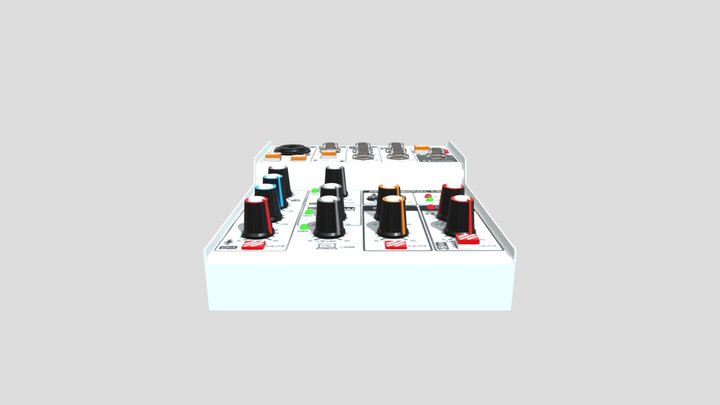 Single Audio Mixer 3D Model