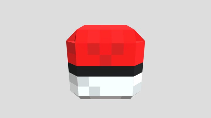 Minecraft Pokéball 3D Model