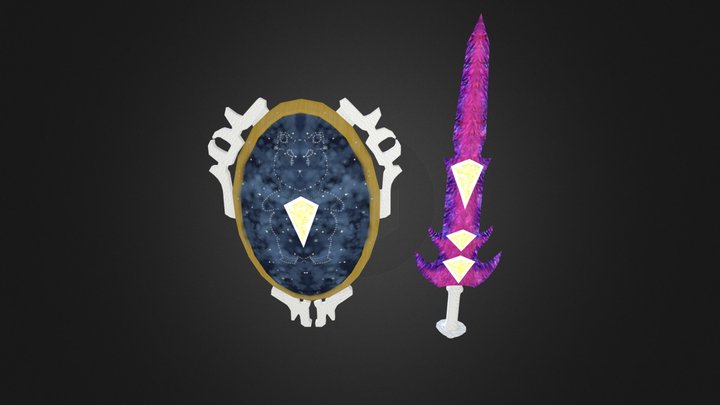 Bee and Puppycat Sword and Shield 3D Model