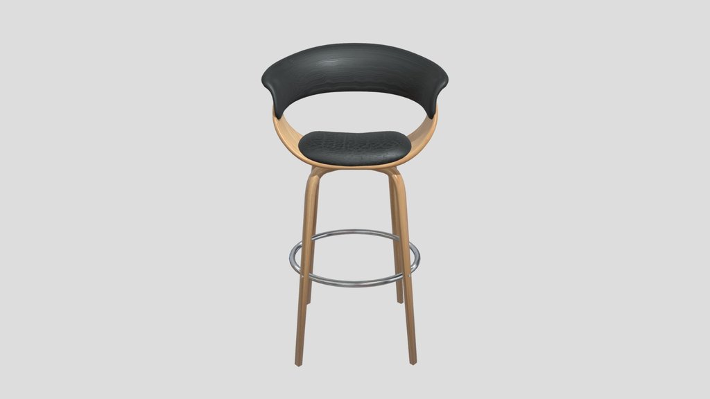 Mid Century Modern Swivel Bar Stool