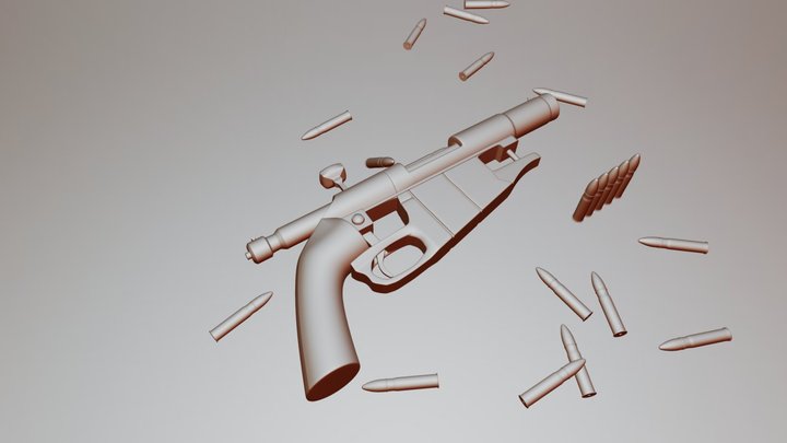 Mosin Nagant Obrez pistol 3D Model